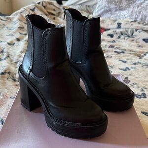 Steve Madden Black Heeled Ankle Boots
